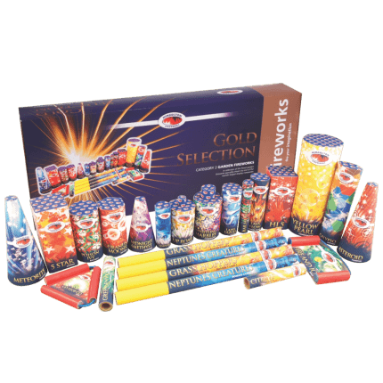 Gold Selection Box by Kimbolton Fireworks
